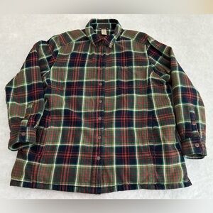 Duluth Trading Flannel Shirt Jacket Womens 2XL Buffalo Plaid Quilted Shacket
